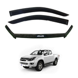 Injection Weather Shields + Bonnet Protector for ISUZU D-MAX DMAX Single / Extra Cab 2012-2016