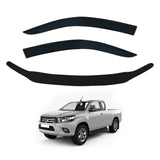 Injection Weather Shields + Bonnet Protector for Toyota Hilux Single / Extra Cab 2015-2020