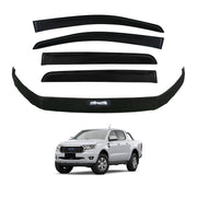 Injection Weather Shields + Bonnet Protector for Ford Ranger Dual Cab 2016-2022