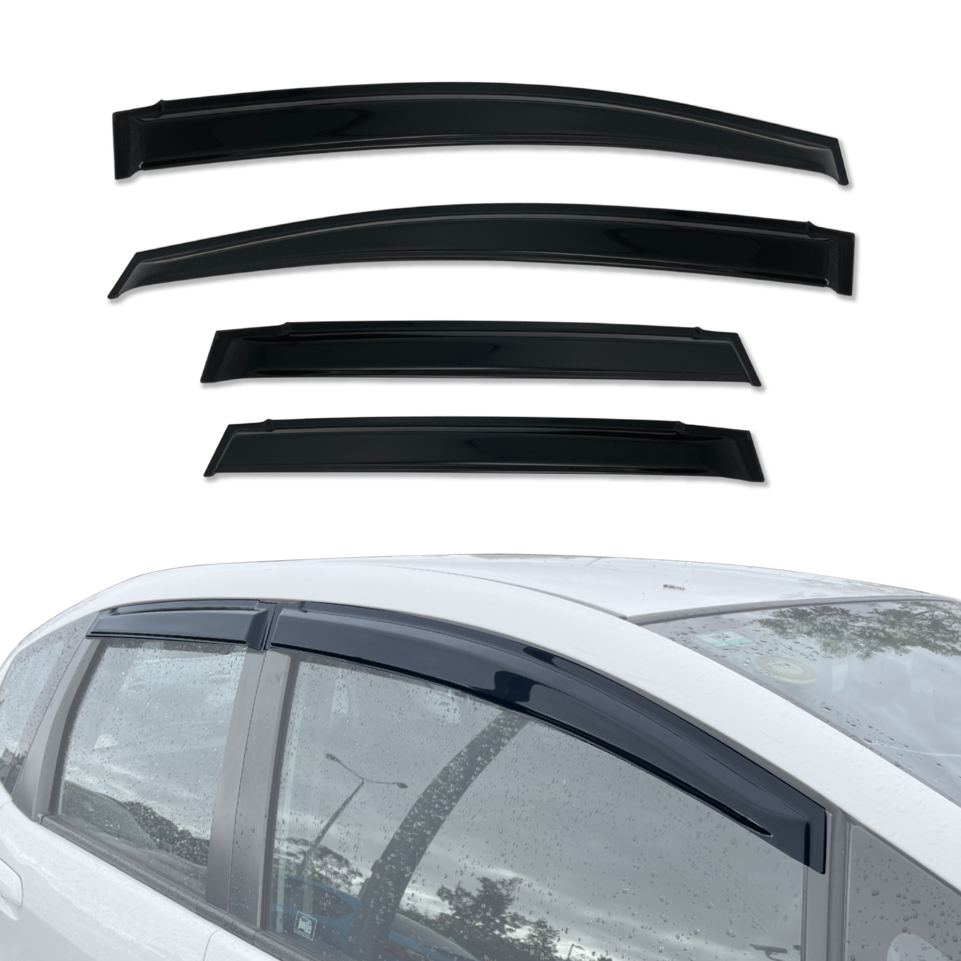 Luxury Weather Shields for Honda Jazz GE Series 2008-2014 Weathershields Window Visors
