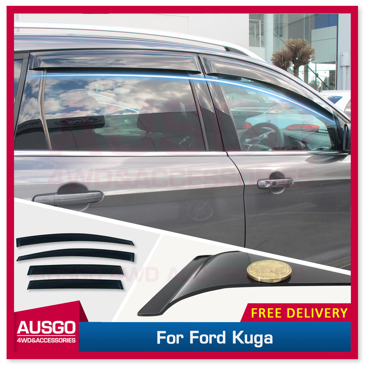 Weather Shields for Ford Kuga TF Series 2013-2016 Weathershields Windo ...