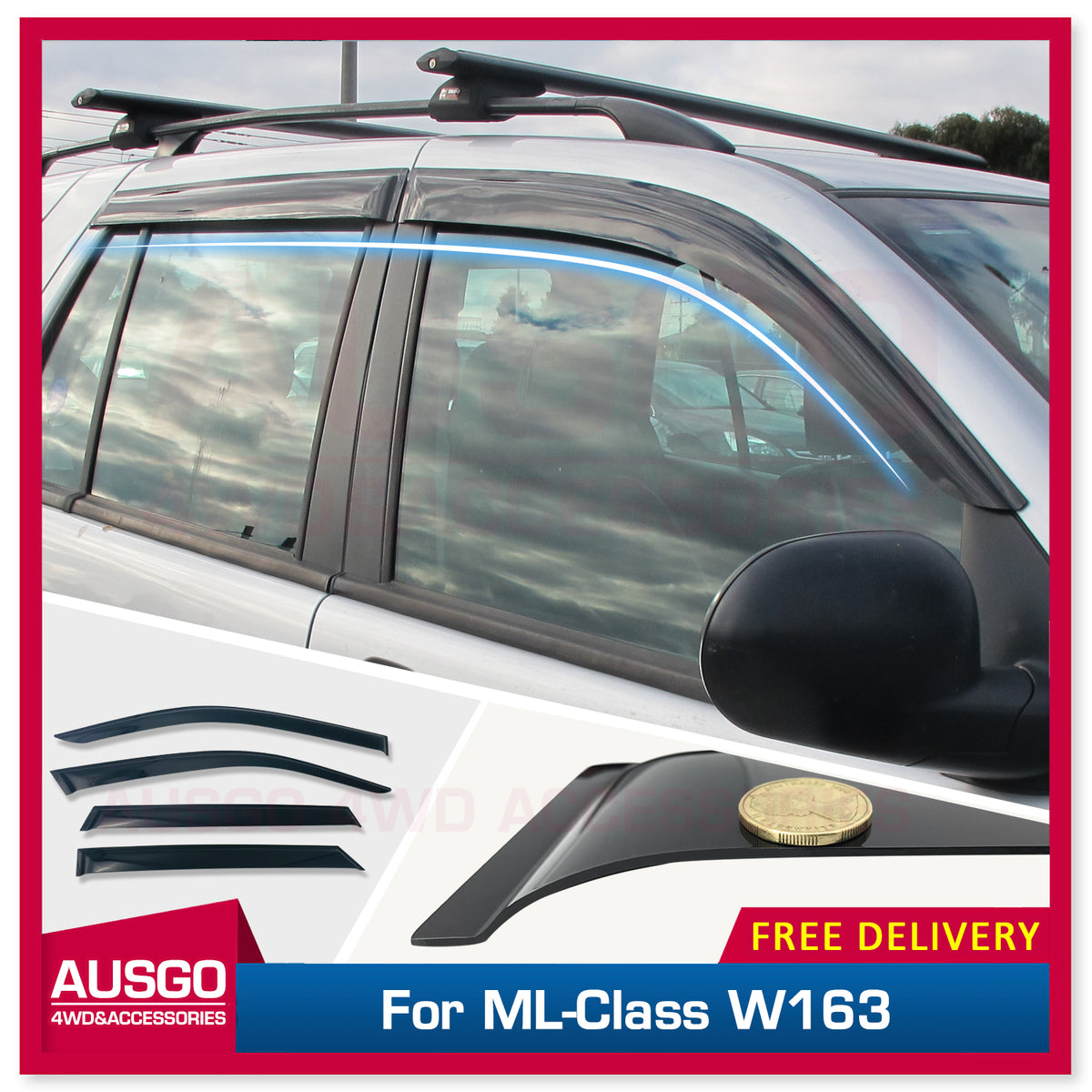 Weather Shields For Mercedes-benz Ml Class W163 Series 1998-2005 