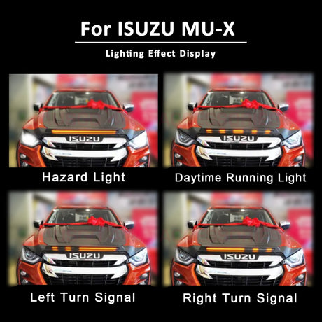 Bonnet Protector with LED Light for ISUZU MUX MU-X 2021-Onwards