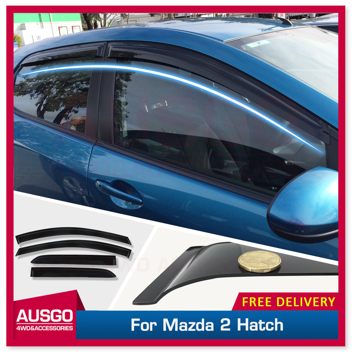 Weather Shields for Mazda 2 DE Series Hatch 2007-2014