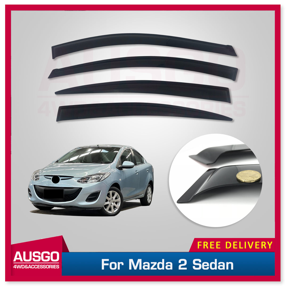 Weather Shields for Mazda 2 DE Series Sedan 2007-2014