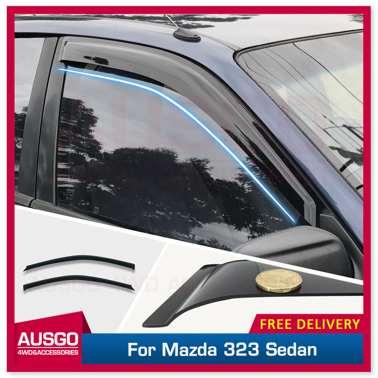 Weather Shields for Mazda 323 Sedan 1998-2004