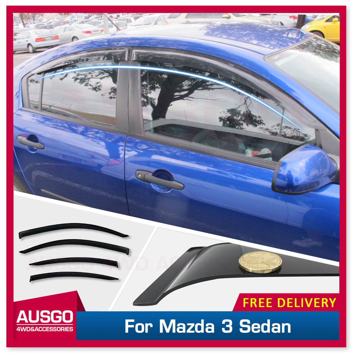 Weather Shields for Mazda 3 BK Series Sedan 2004-2009