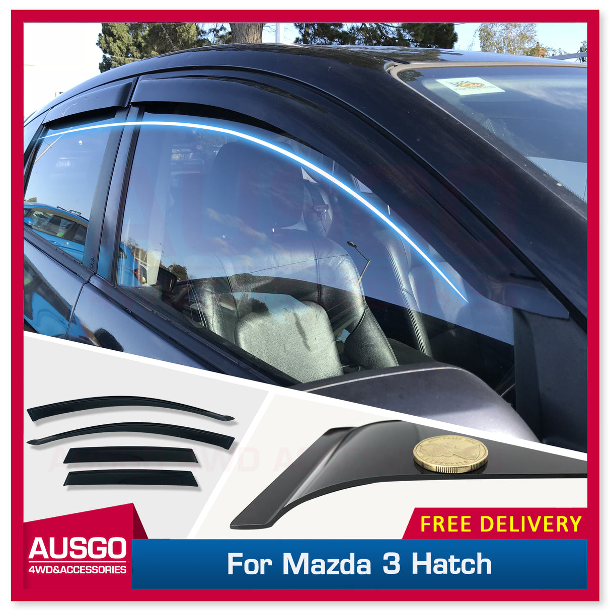 Weather Shields for Mazda 3 BK Series Hatch 5D 2004-2009