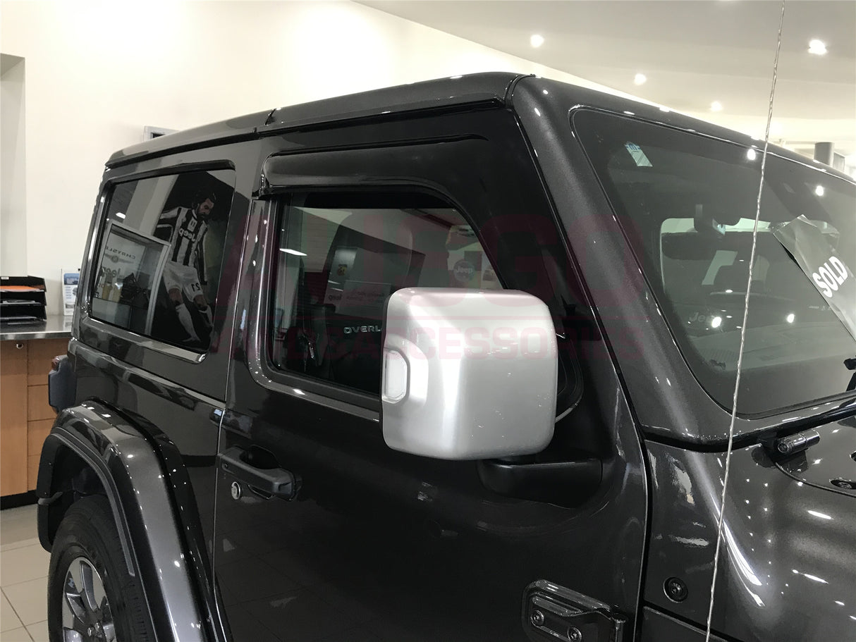 Wide Type Weather Shields + Bonnet Protector for Jeep Wrangler 2-Door JL 2018-Onwards