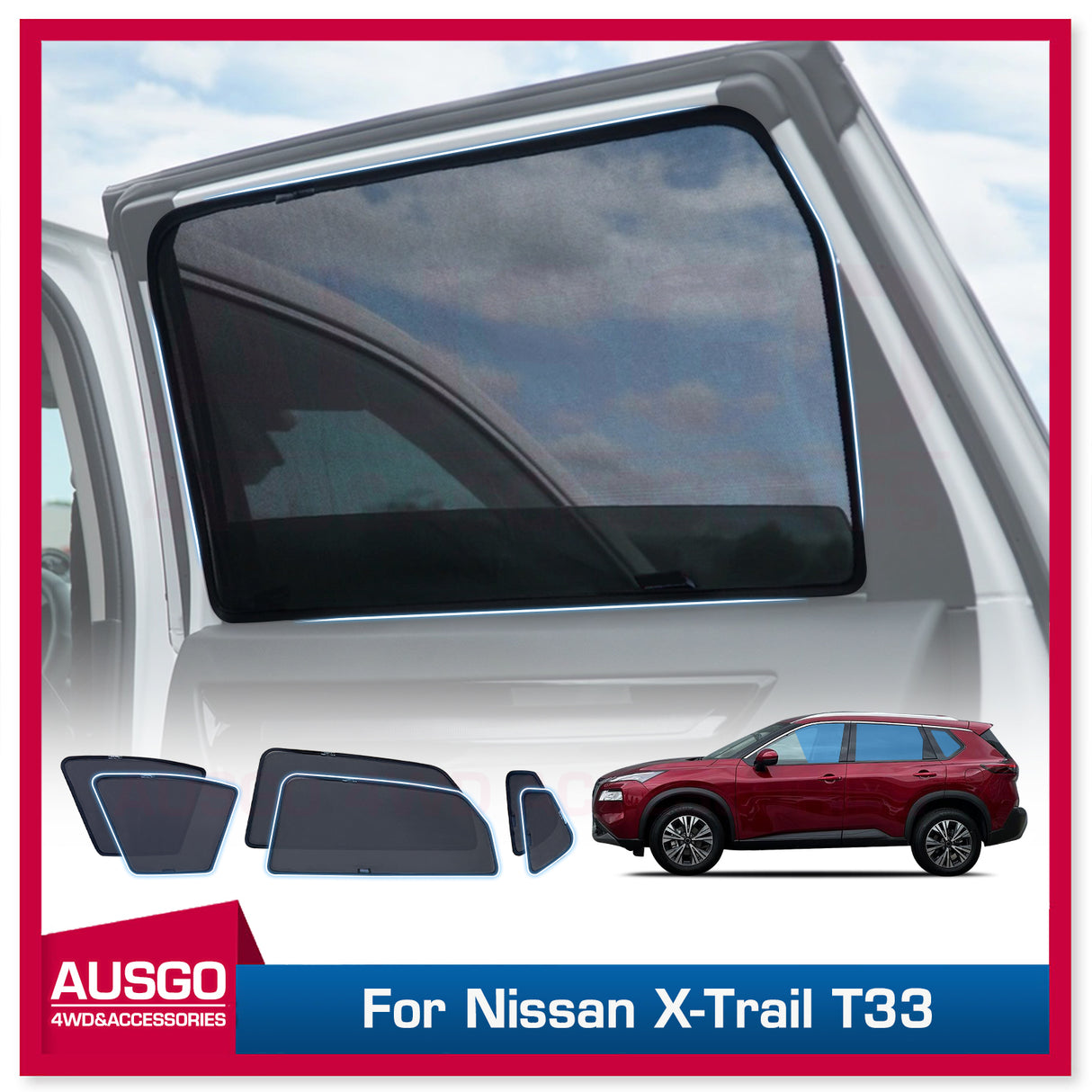 Magnetic Window Sun Shade for Nissan X-Trail Xtrail T33 2022-Onwards