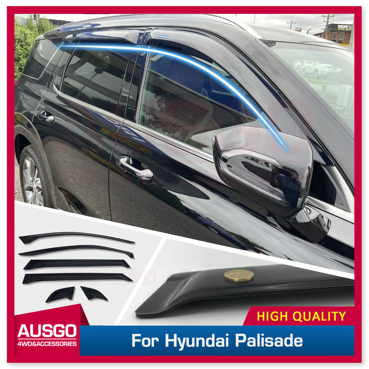 Luxury Weather Shields for Hyundai Palisade 2019-Onwards