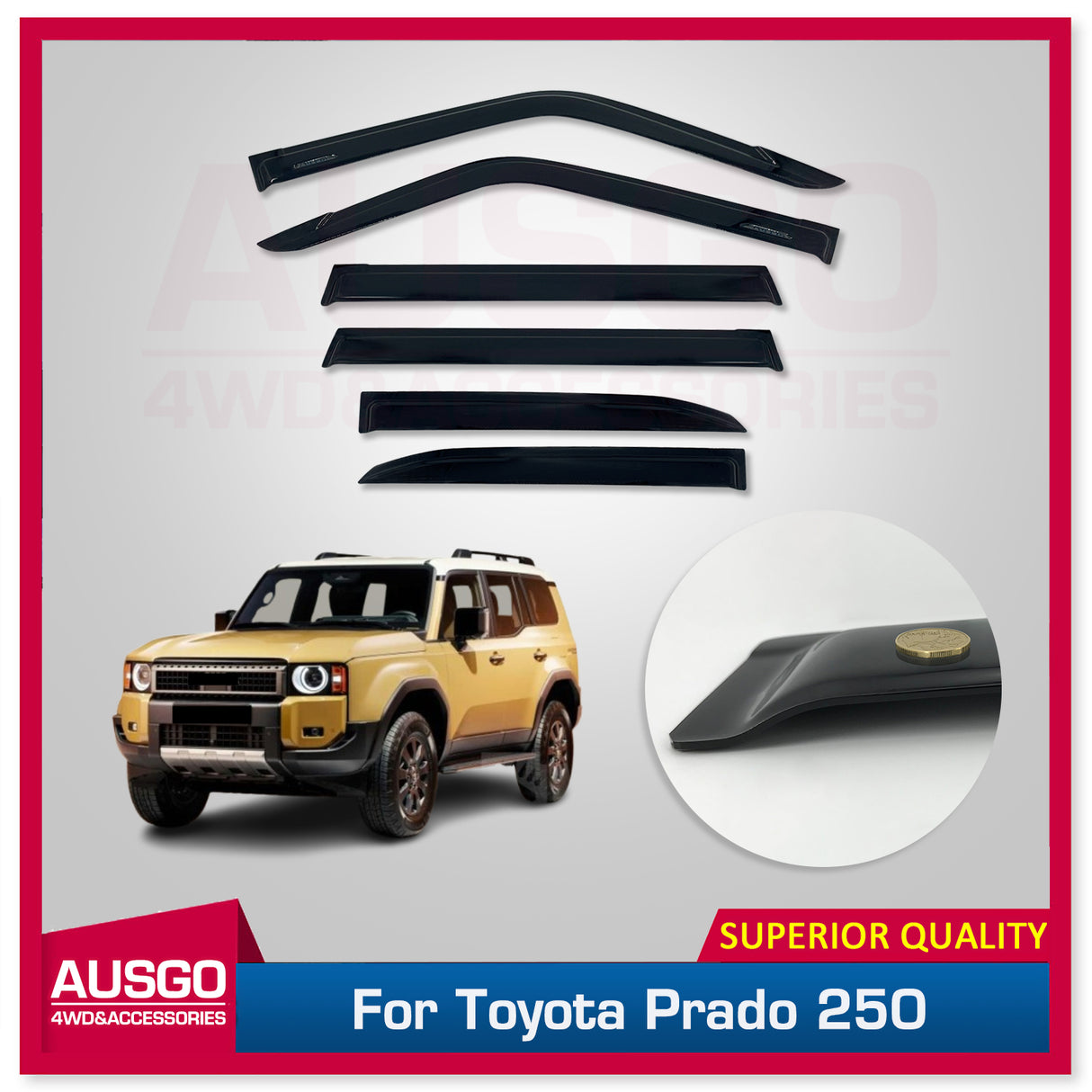 Luxury Weather Shields for Toyota Land Cruiser Prado 250 J250 LC250 2024-Onwards