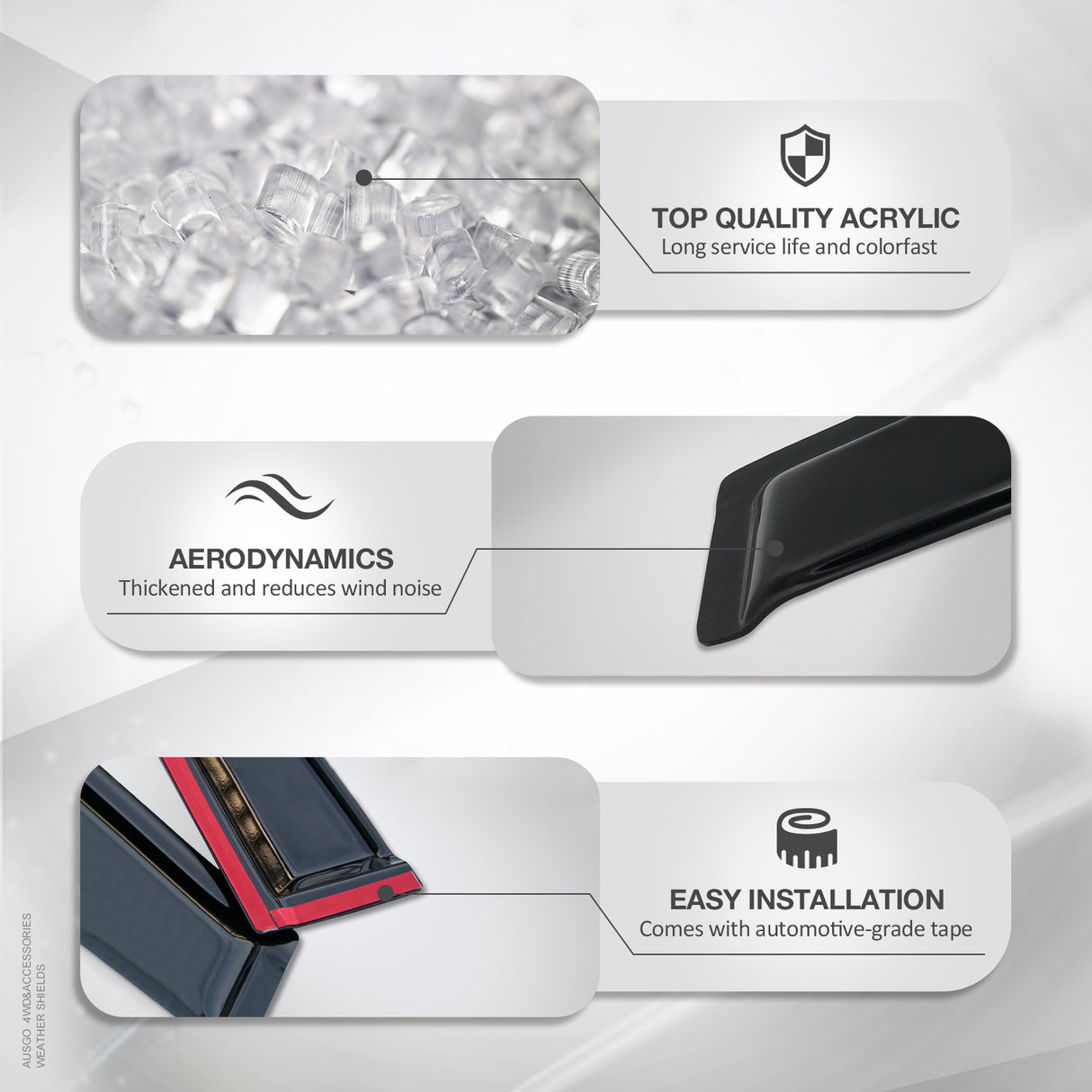 Luxury Weather Shields for RAM 1500 DS Series Quad Cab 2017-2022