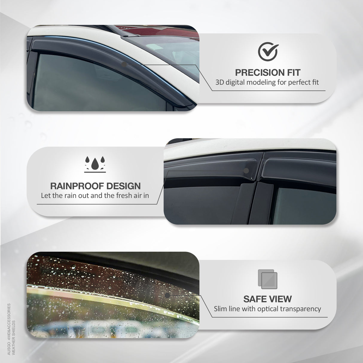 Luxury Weather Shields for RAM 1500 DS Series Quad Cab 2017-2022