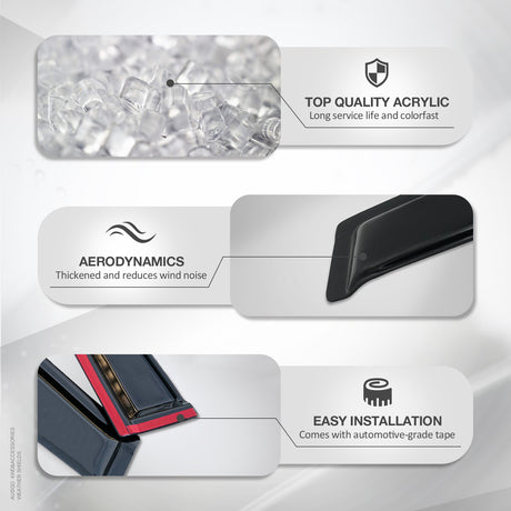 Luxury Weather Shields for KIA Sorento UM 2015-2020 Weathershields Window Visors
