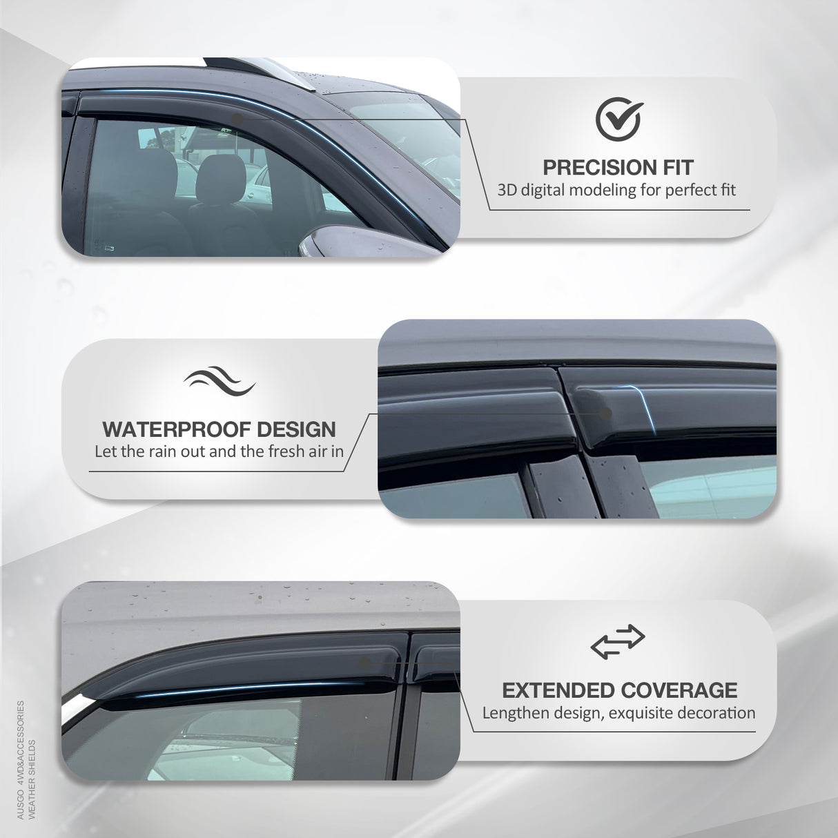 Luxury Weather Shields for Holden Commodore VE VF Wagon