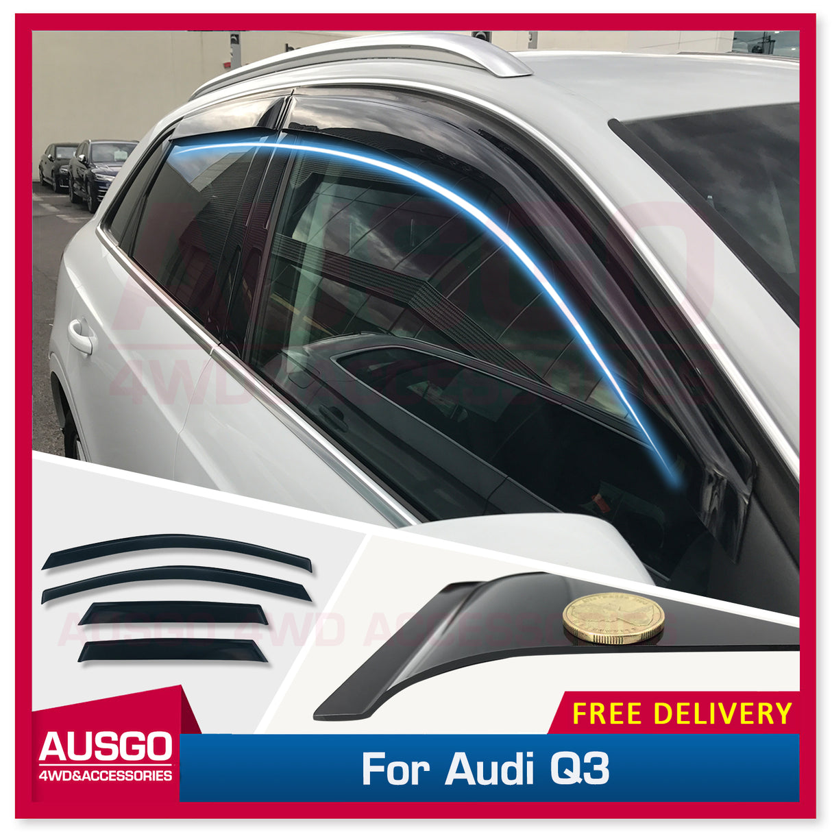Weather Shields for Audi Q3 8U Series 2012-2018 Weathershields Window Visors