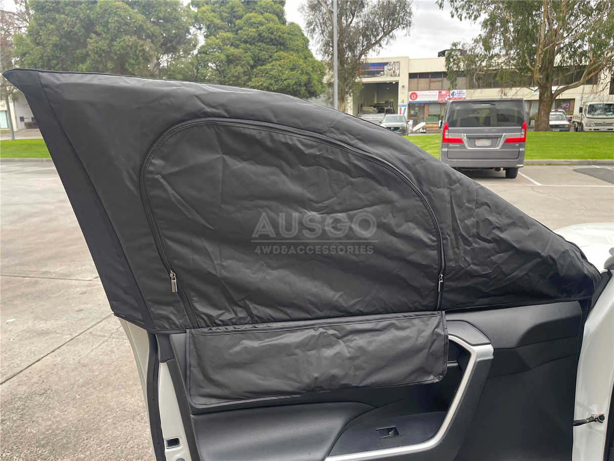 4PCS Camping Window Sox Sun Shade with Storage Bag Sunshade for Toyota RAV4 2019-Onwards