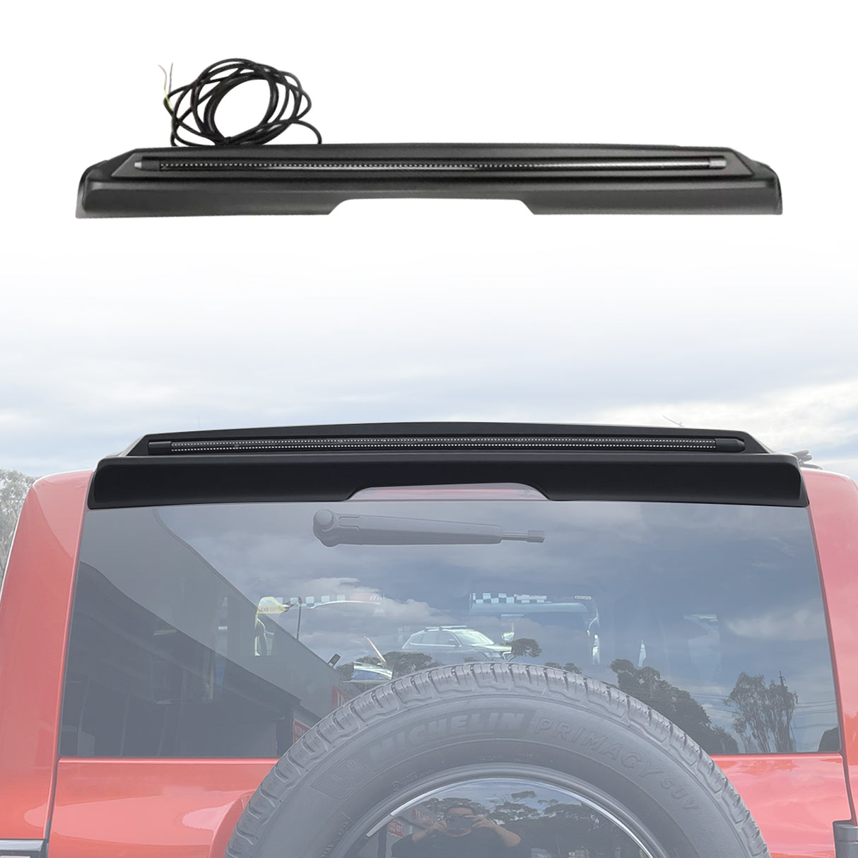 LED Light Rear Roof Spoiler Deflector Spoilers Wing Lip  for GWM TANK 300