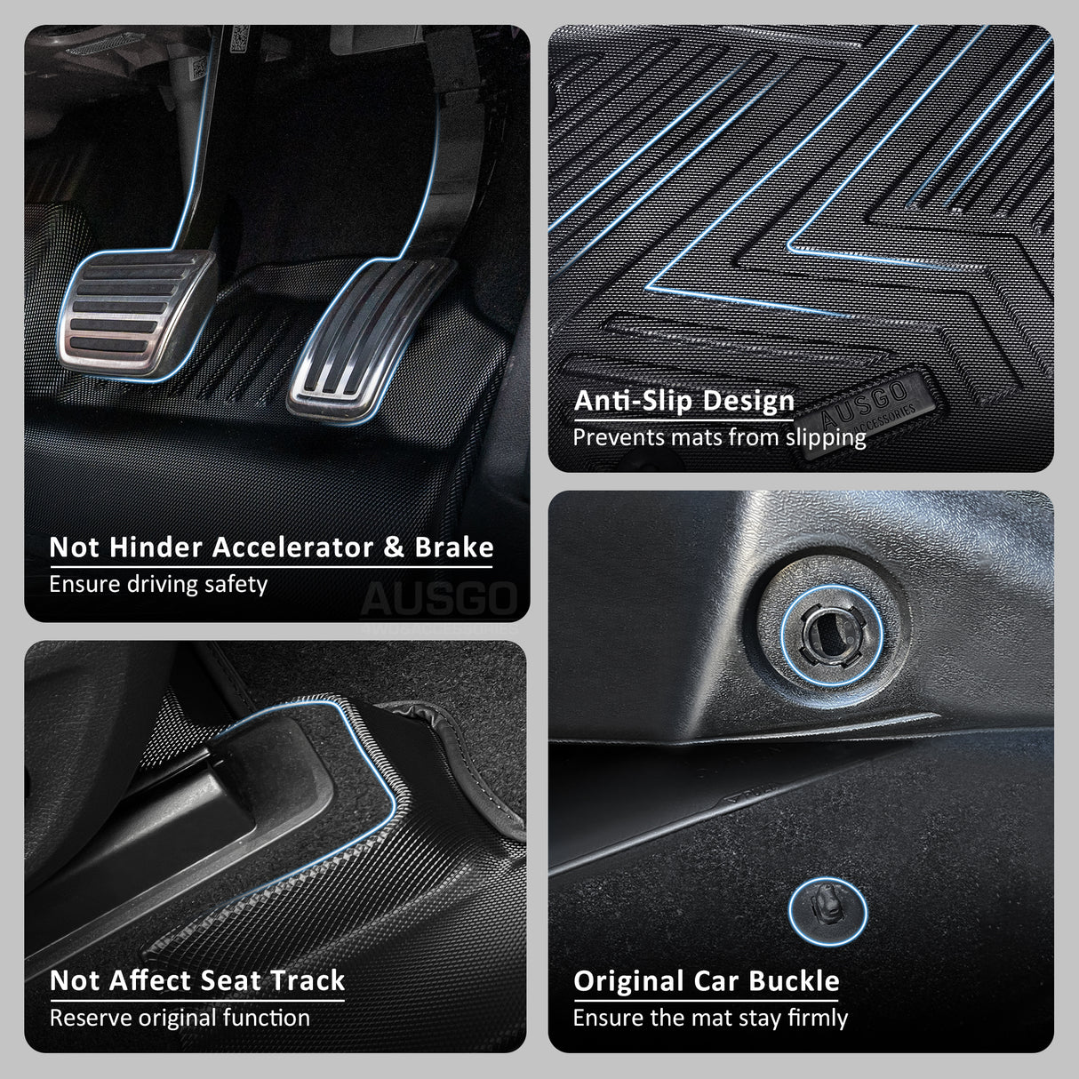 Double-Layer Car Floor Mats for Toyota RAV4 2019-Onwards