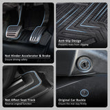 PRE-ORDER Floor Mats + Door Sill Protector for Mitsubishi Triton Next-Gen Dual Cab 2024-Onwards Door Sill Covered 5D TPE Car Mats with Detachable Carpet Scuff Plate Anti Scratch Cover Black