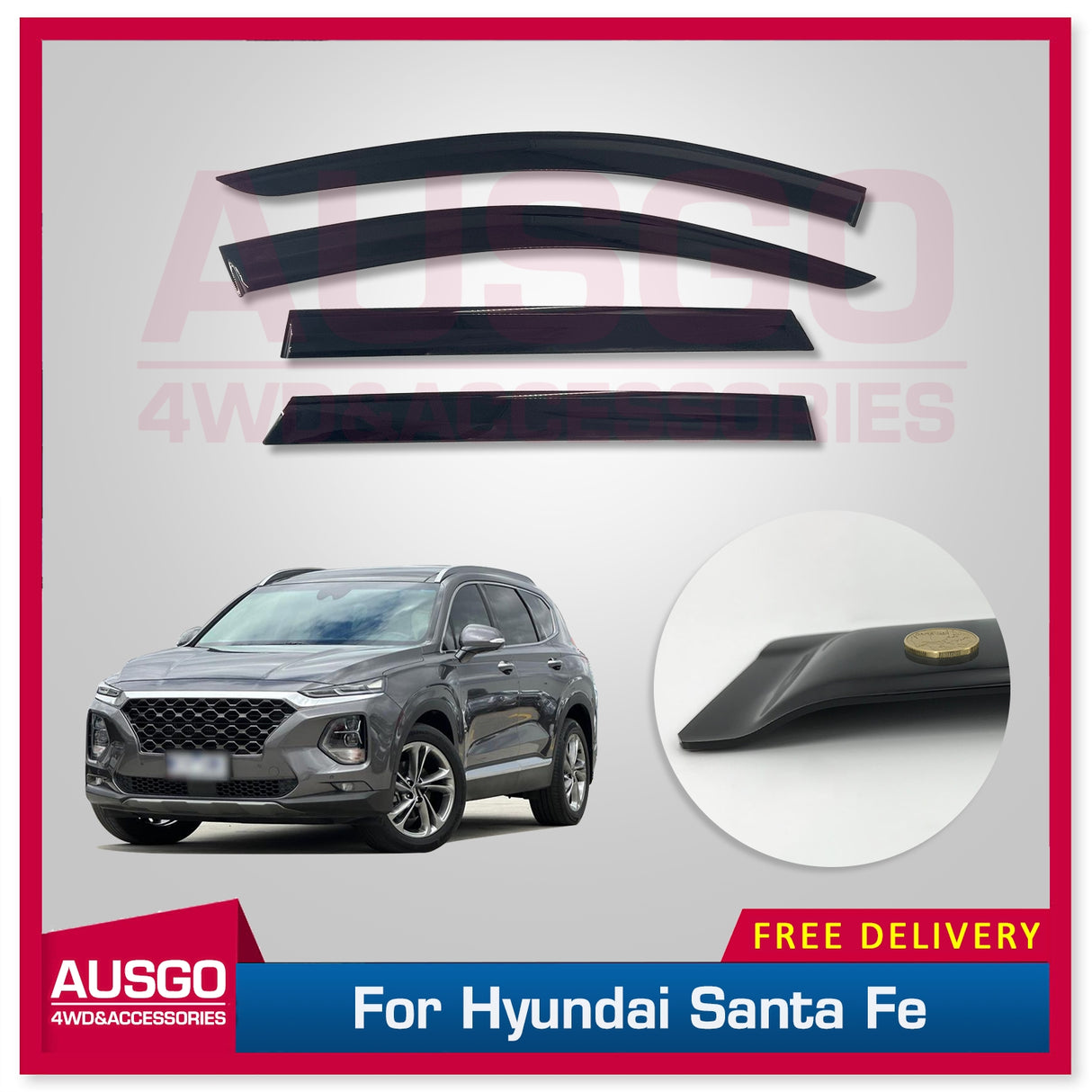 Luxury Weather Shields for Hyundai Santa Fe TM Series 2018-2024