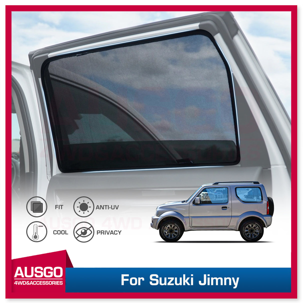 Magnetic Window Sun Shade for Suzuki Jimny 3Door 1998-2017