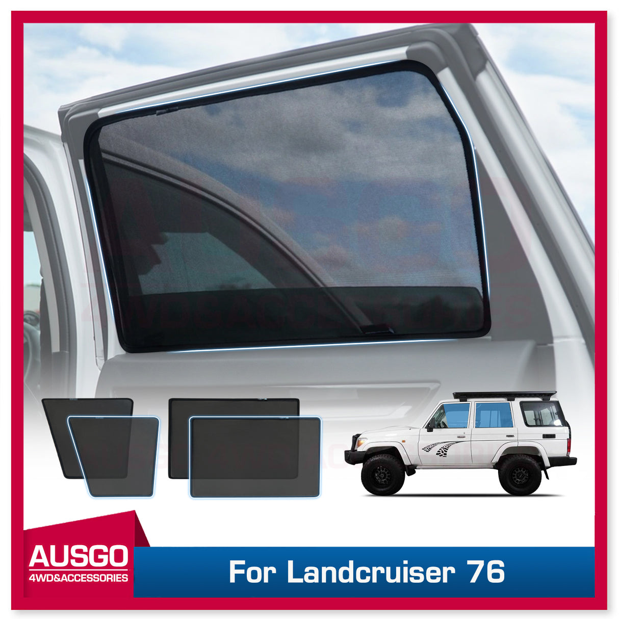 Magnetic Window Sun Shade for Toyota Land Cruiser LandCruiser 76 Land Cruiser 76 LC76