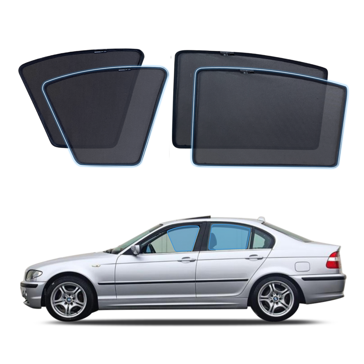 Magnetic Window Sun Shade for BMW 3 series E46 sedan 1998-2006