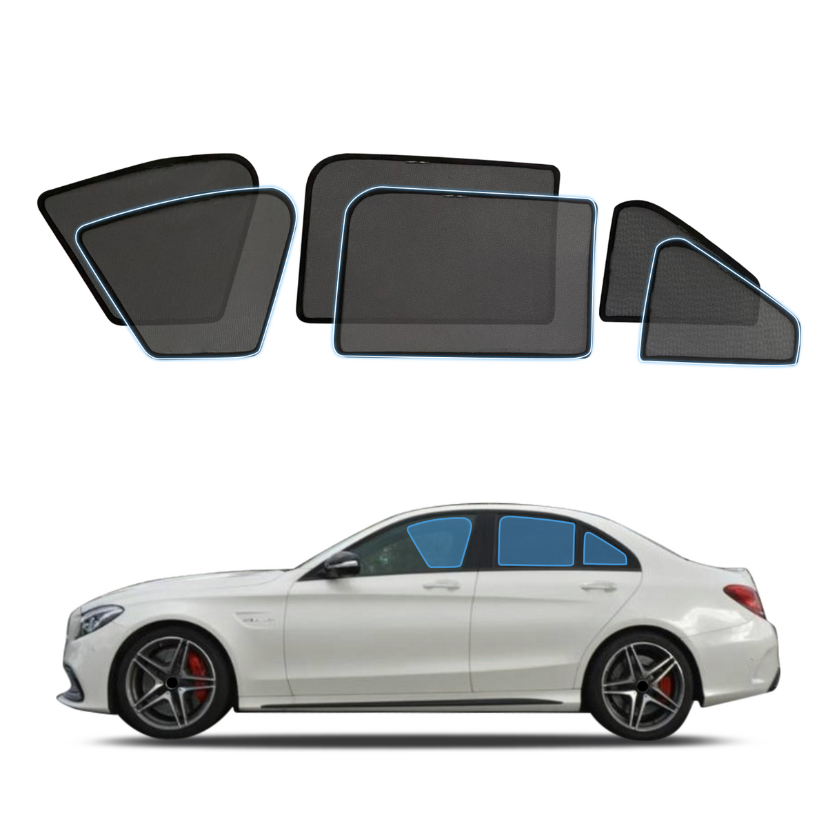 Magnetic Window Sun Shade for Mercedes-Benz C-Class C Class W205 Sedan 2014-2021