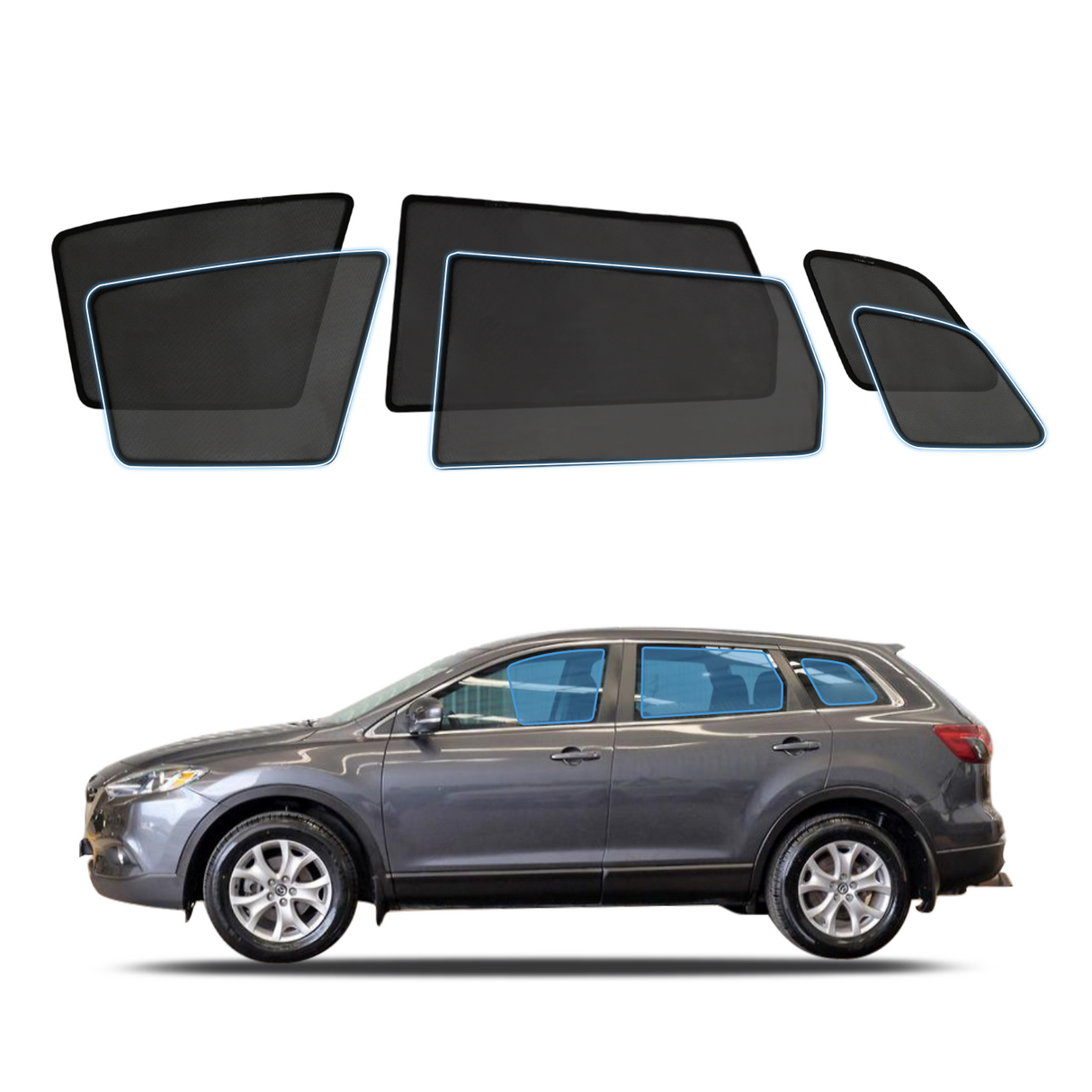 Magnetic Window Sun Shade for Mazda CX9 CX-9 2007-2016