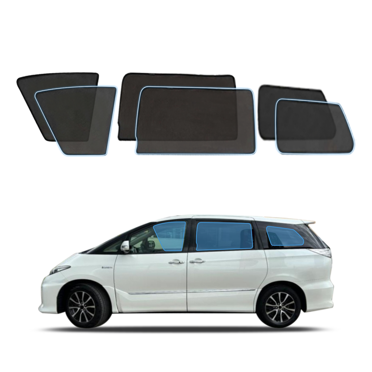 Magnetic Window Sun Shade for Toyota Estima 2006-2019