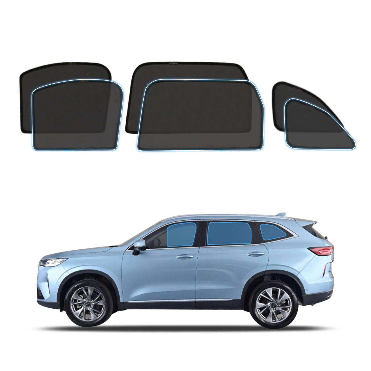 Magnetic Window Sun Shade for Haval H6 B01 Series 2021-Onwards