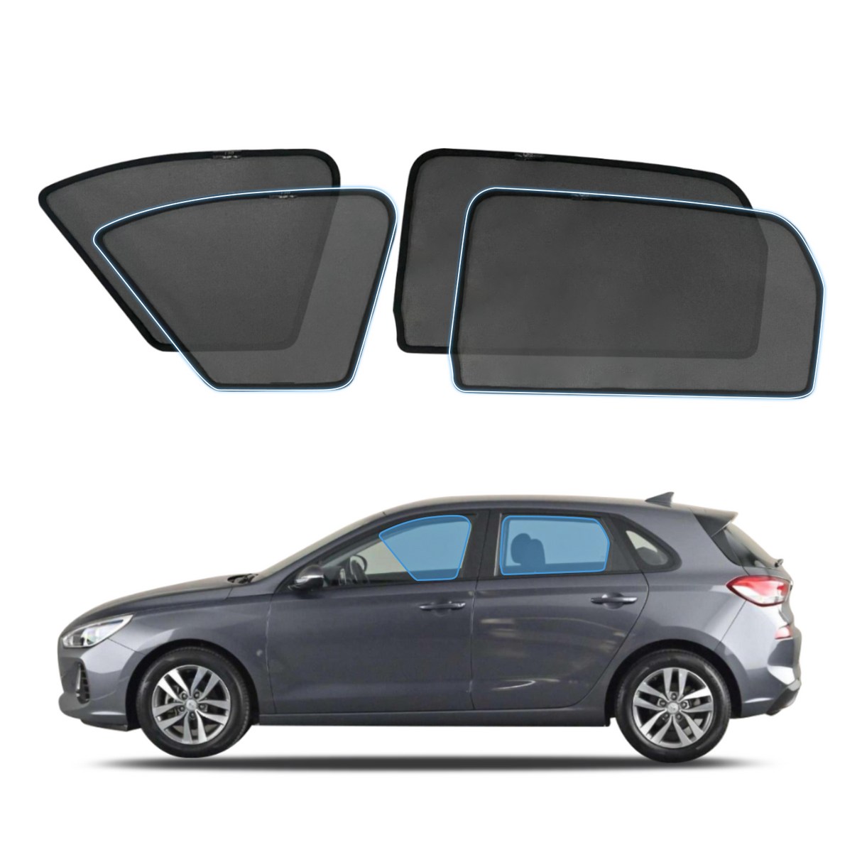 Magnetic Window Sun Shade for Hyundai I30 PD Hatch 2017-Onwards