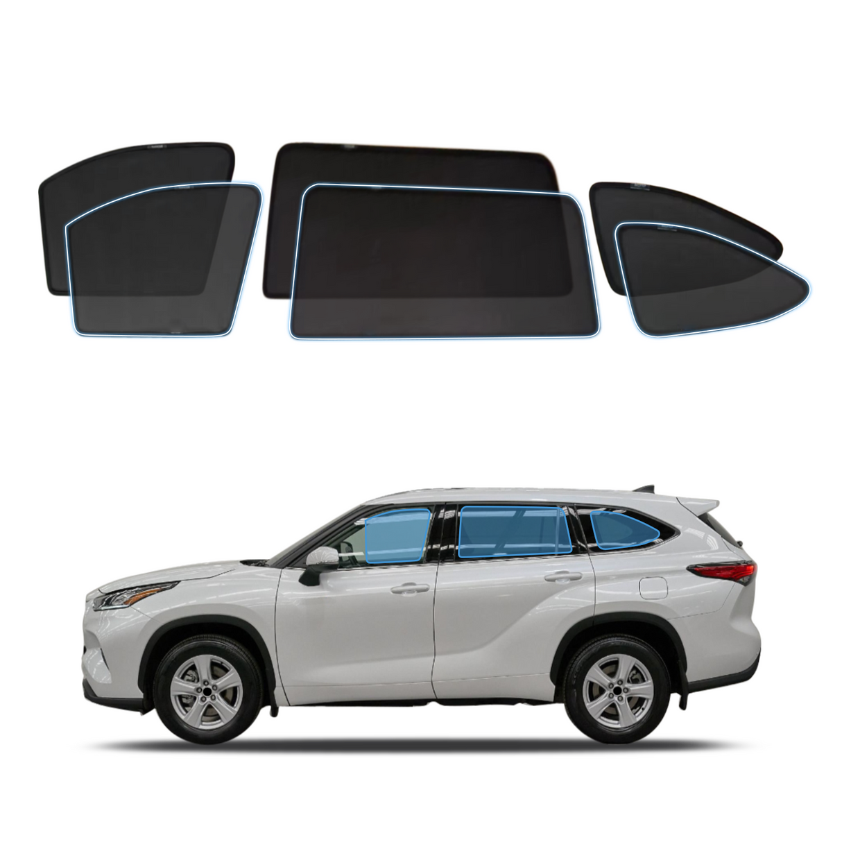 Magnetic Window Sun Shade  for Toyota Kluger 2021-Onwards