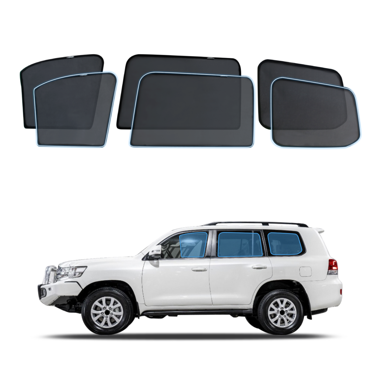 Magnetic Window Sun Shade for Toyota Land cruiser 200 LC200 2007-2021