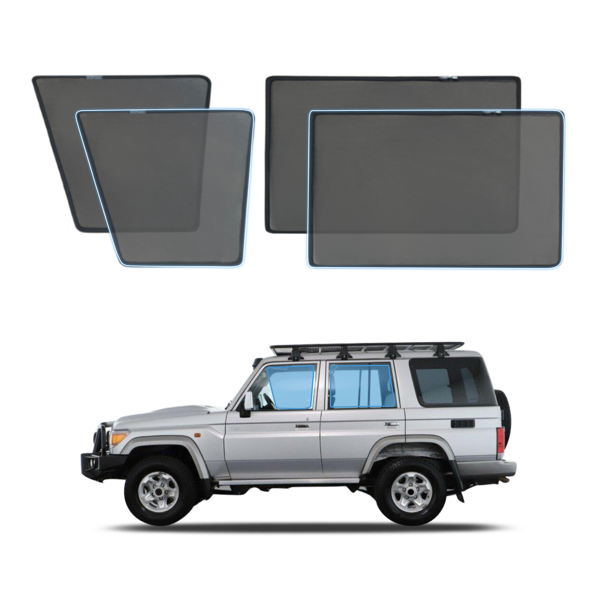 Magnetic Window Sun Shade for Toyota Land Cruiser LandCruiser 76 Land Cruiser 76 LC76