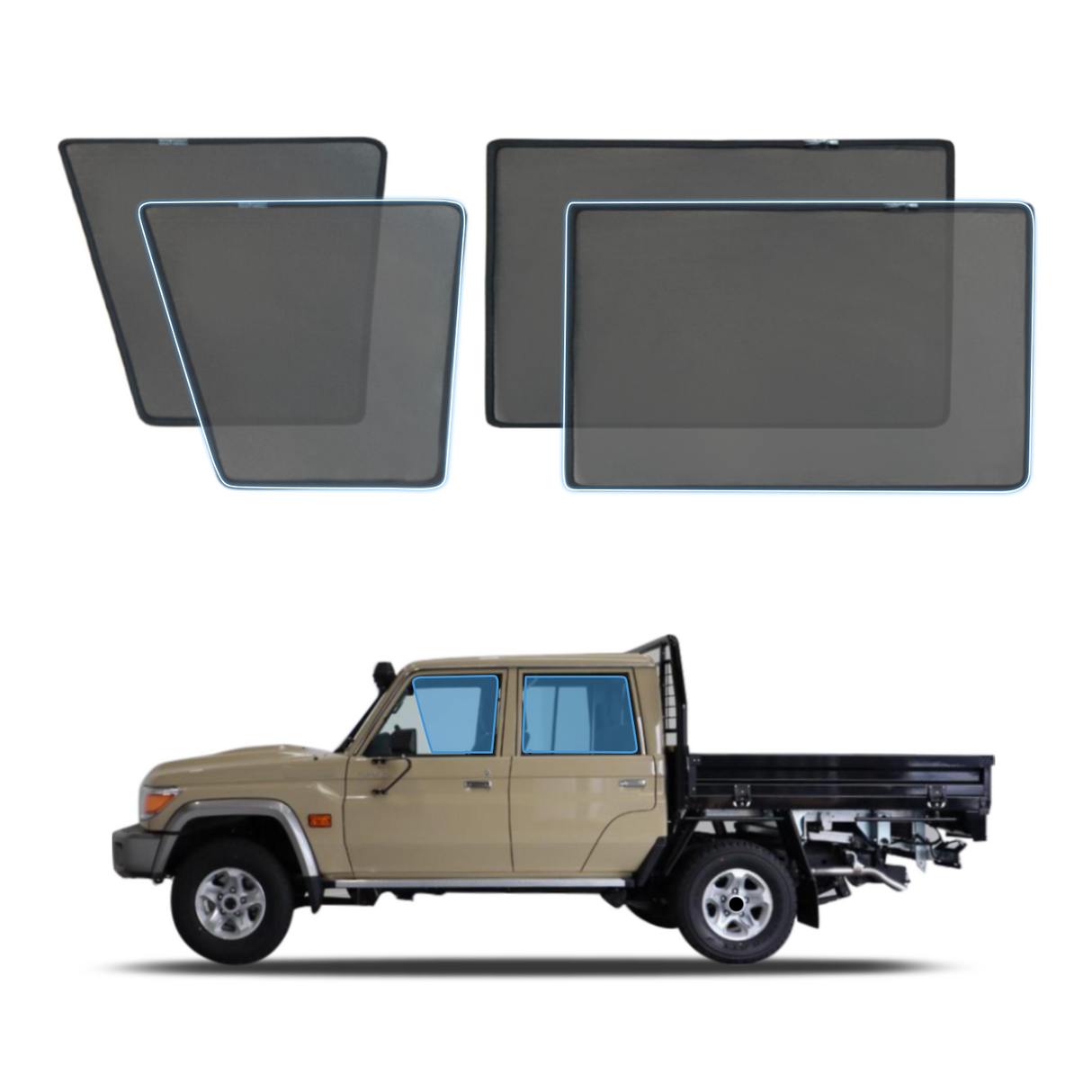 Magnetic Window Sun Shade for Toyota Land Cruiser LandCruiser 79 Land Cruiser 79 LC79