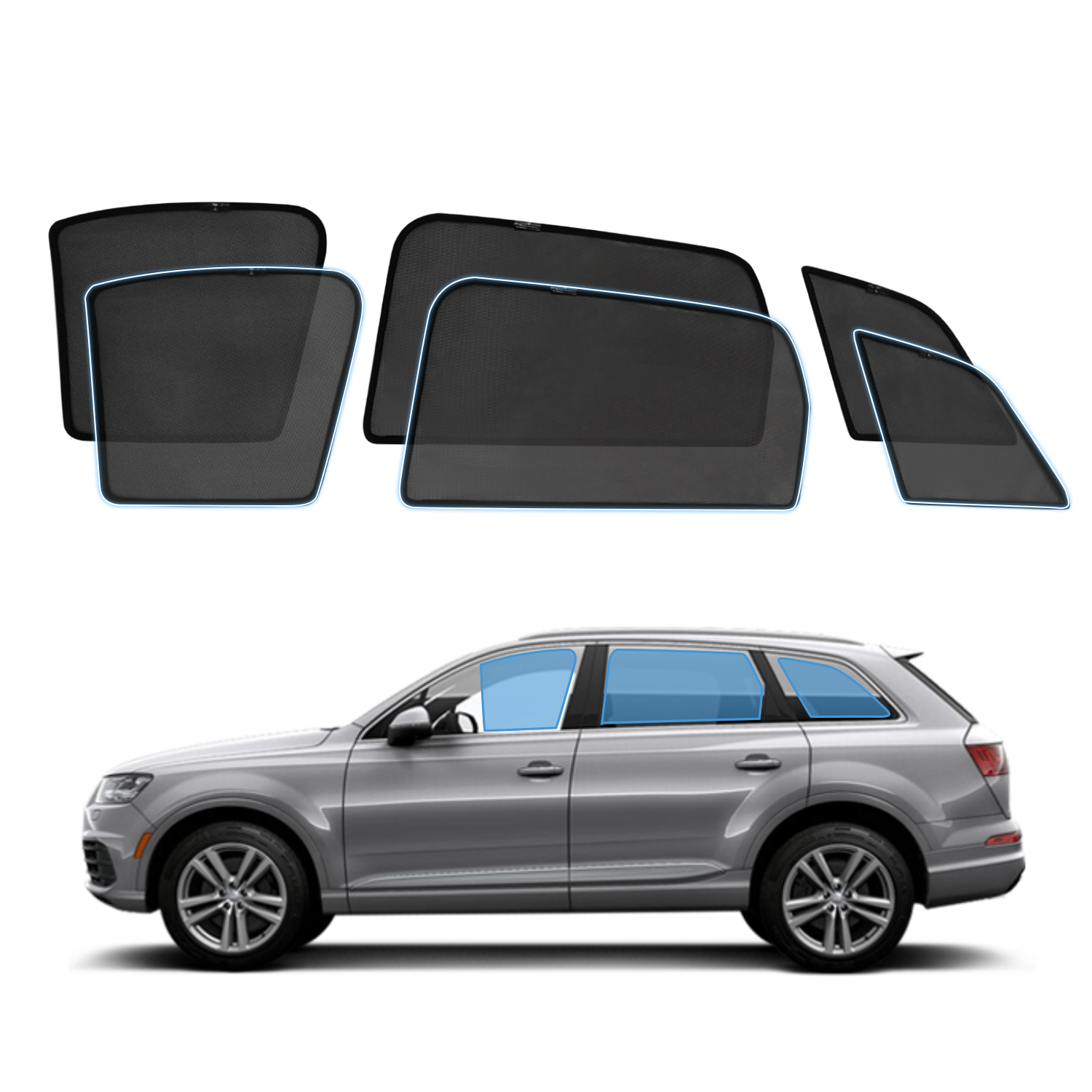 Magnetic Window Sun Shade for Audi Q7 2015-Onwards