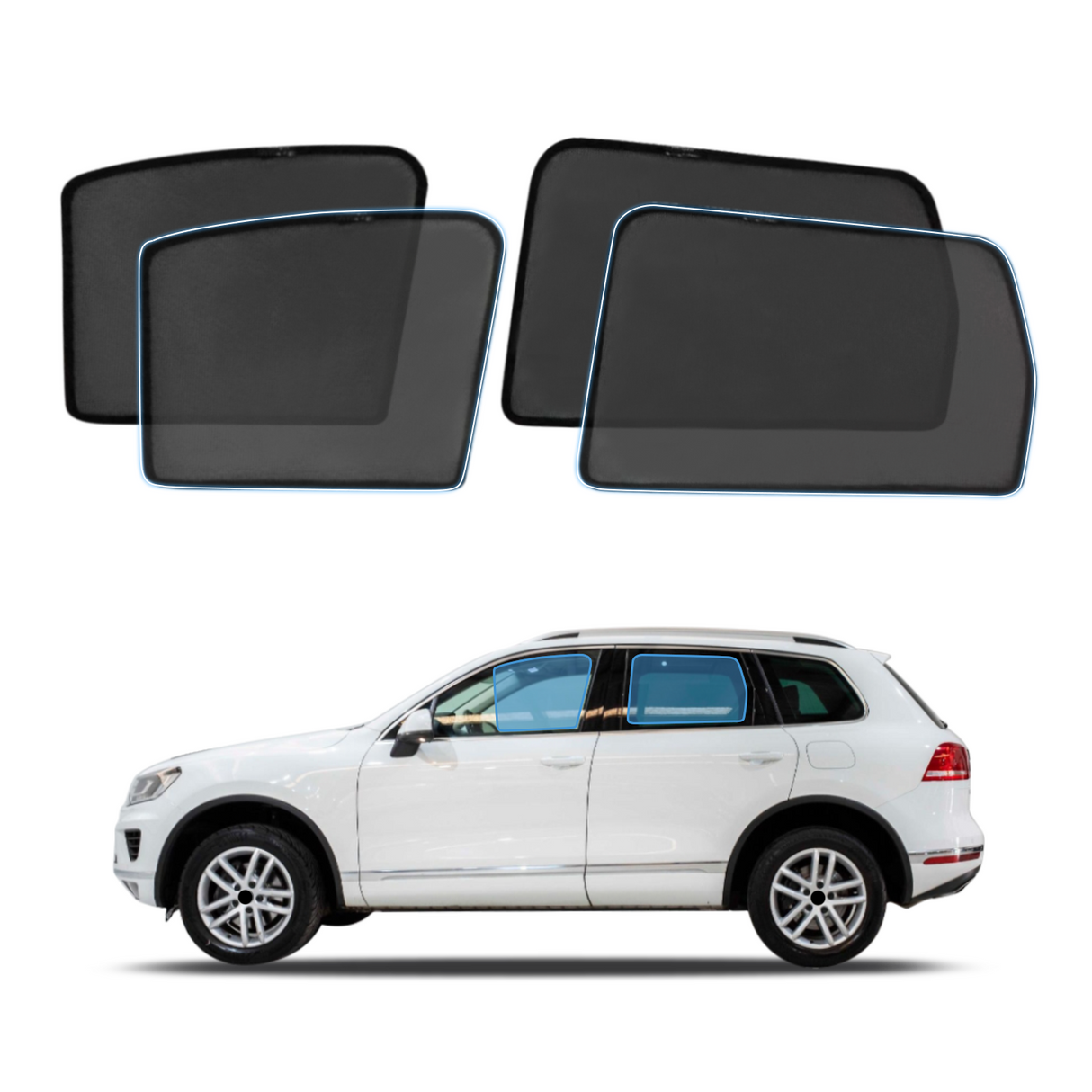 Magnetic Window Sun Shade for Volkswagen Touareg 2011-2019