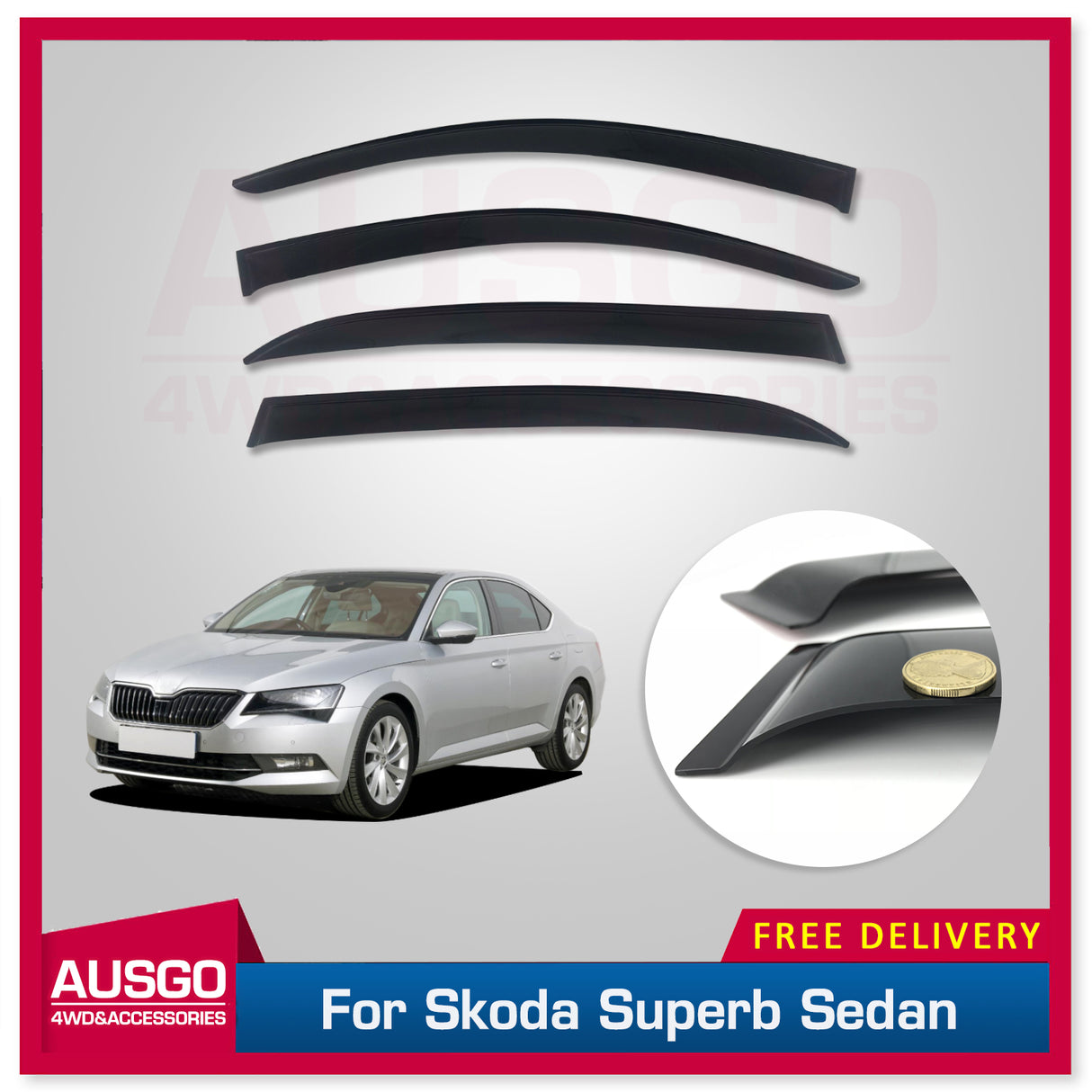 Weather Shields for Skoda Superb Sedan 2008-2015