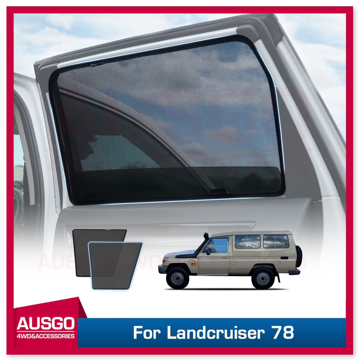 Magnetic Window Sun Shade for Toyota Land Cruiser LandCruiser 78 LC78