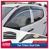 Weather Shields for Mitsubishi Triton Dual Cab 2006-2015