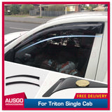 Luxury Weather Shields for Mitsubishi Triton Single Cab 2006-2015 with Extended Mirror