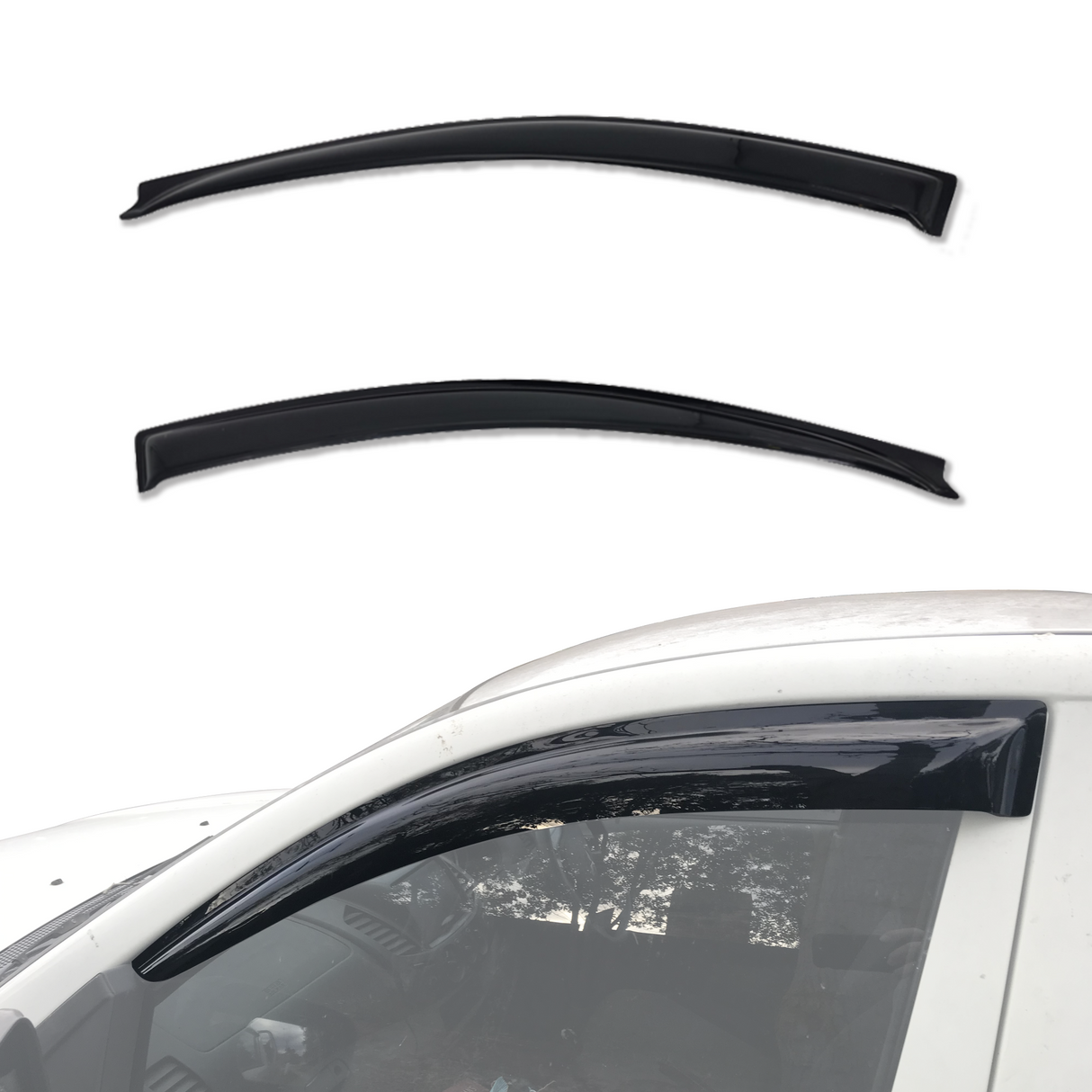 Luxury Weather Shields for Mitsubishi Triton Single Cab 2006-2015 with Extended Mirror