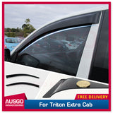 Weather Shields for Mitsubishi Triton Extra Cab 2006-2015