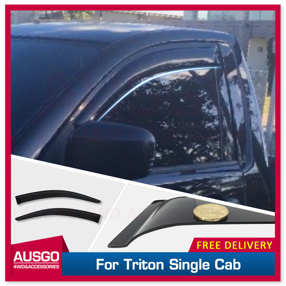 Weather Shields for Mitsubishi Triton Single Cab 2006-2015