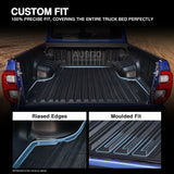 3D TPE Ute Mat for Ford Next-Gen Ranger Dual Cab 2022-Onwards Fitted with Factory Plastic Tub Liner