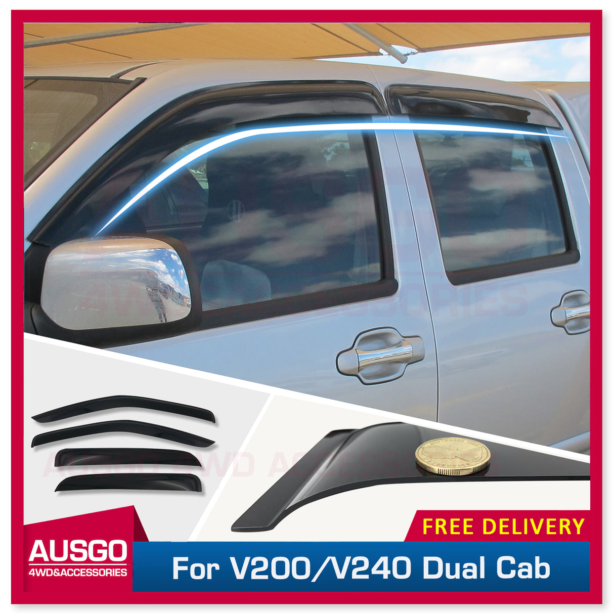 Weather Shields for Great Wall V200 V240 Dual Cab 2009-2016