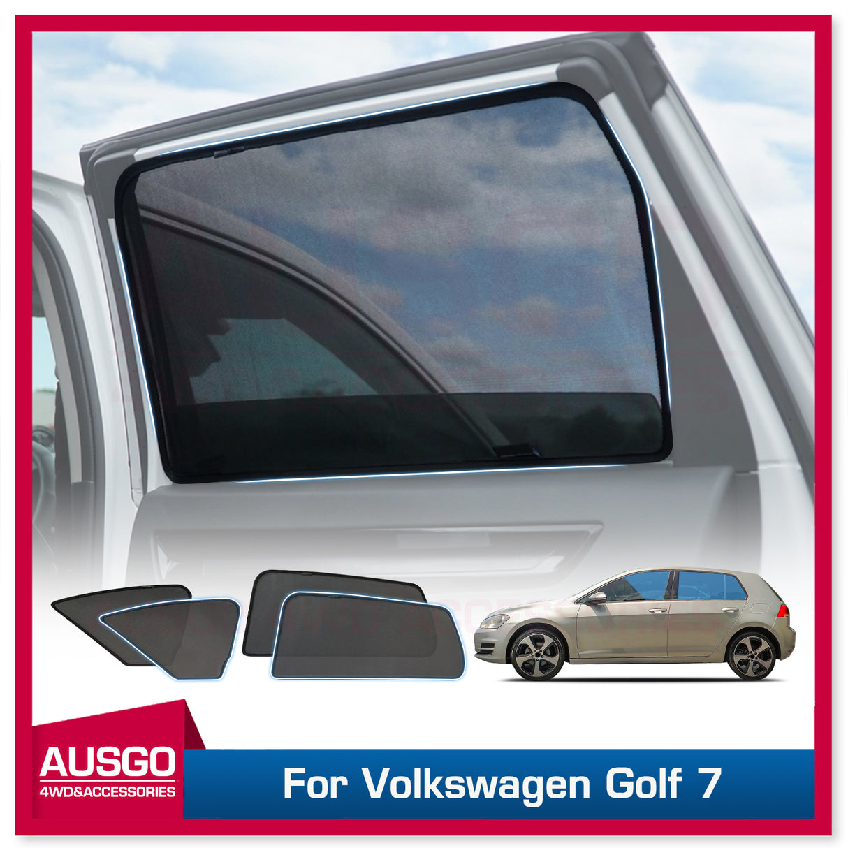 Magnetic Window Sun Shade for Volkswagen Golf 7th Gen MK7 MK7.5 Hatch 2013-2020